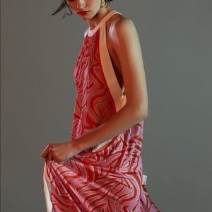 Printed halter neck dress